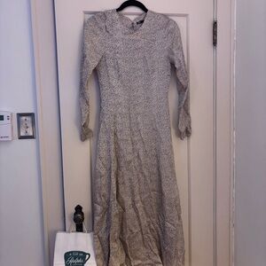 Zara Polka Dot Satin Maxi Dress